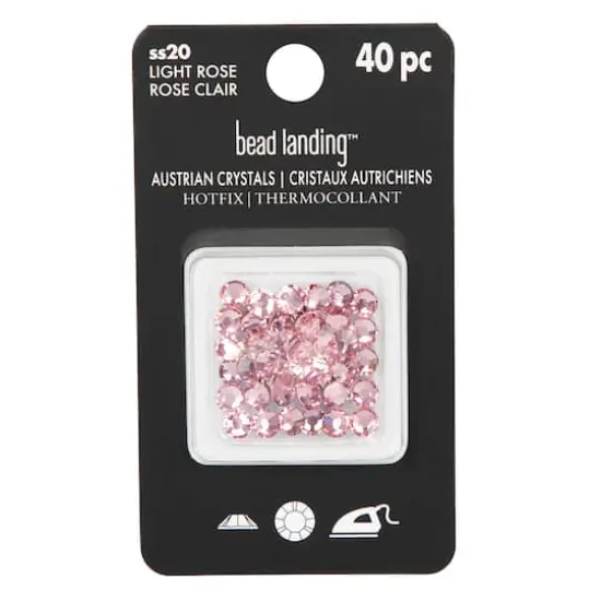 SS20 Round Hotfix Austrian Crystals by Bead Landing&trade;, 40ct. Light Rose {5}