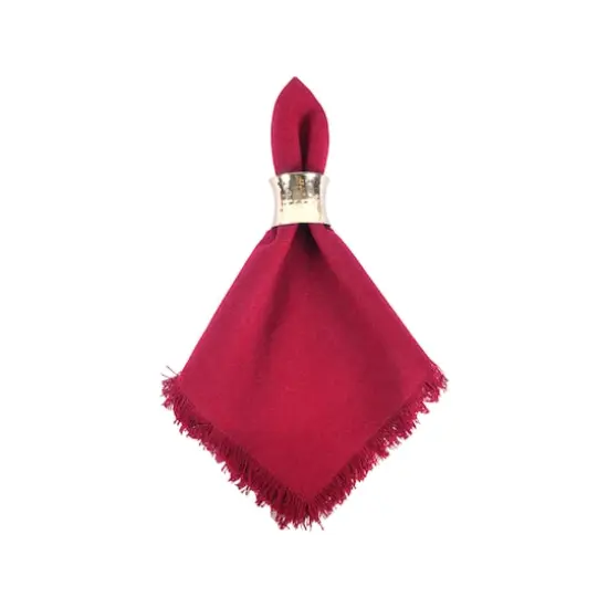 DII&reg; Solid Heavyweight Fringed Napkins, 6ct. Wine {4}