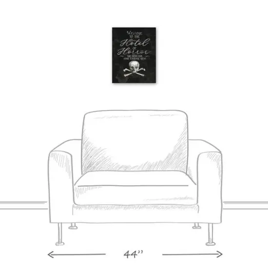 Hotel Of Horror Skull Canvas Wall Art {6}