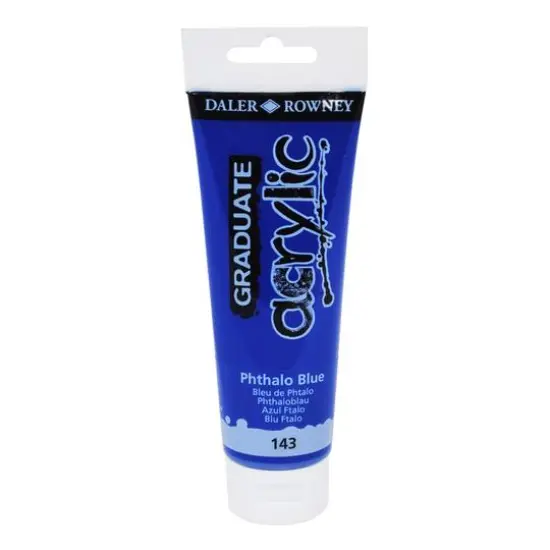 Daler-Rowney&reg; Graduate Acrylic Paint, 120mL 143 Phthalo Blue {1}