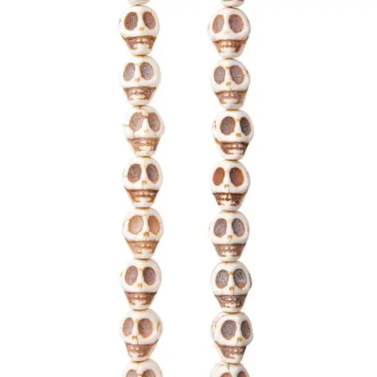 White Turquoise Skull Beads, 10mm by Bead Landing&trade; {1}