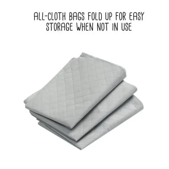 Honey Can Do Gray Clothes Storage Bags with Handles and Clear-View Windows, 3ct. {9}