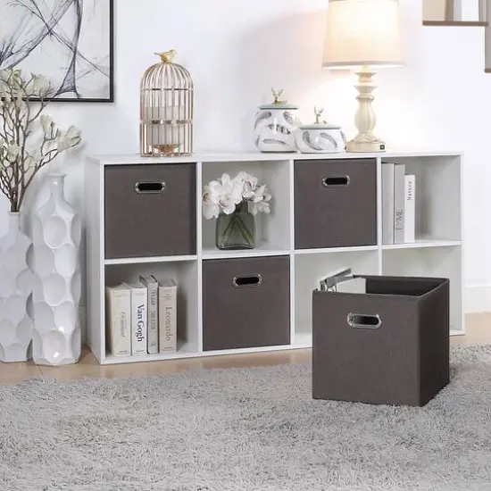 SunnyPoint Brown Foldable Storage Basket Bins, 4ct. {3}