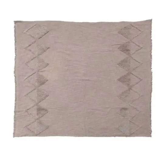 Hello Honey&reg; Cream Pattern Cotton Tufted Throw Blanket {1}