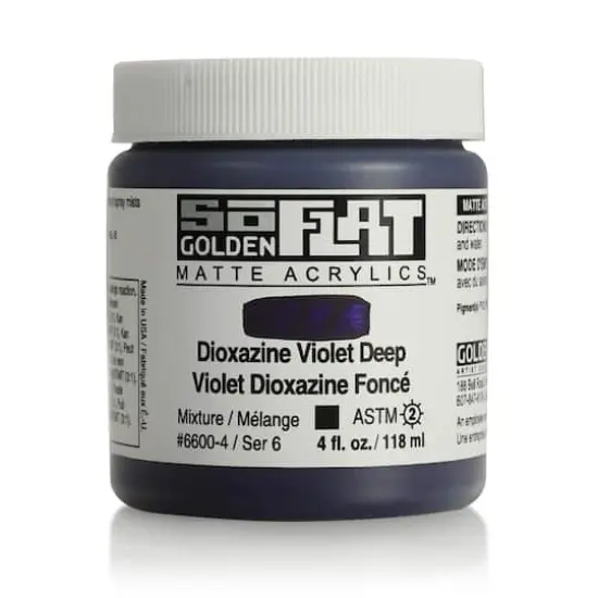 Golden&reg; SoFlat Matte Acrylic Paint, 4oz. Dioxazine Violet Deep {1}