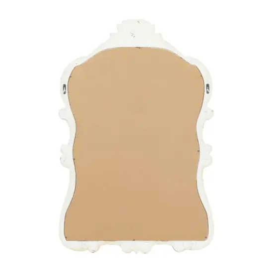 Cream Vintage Wood Wall Mirror, 39" x 25" {7}