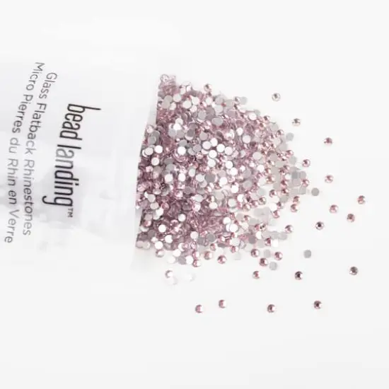 SS6 Glass Round Flatback Rhinestones by Bead Landing&trade; Light Rose {3}