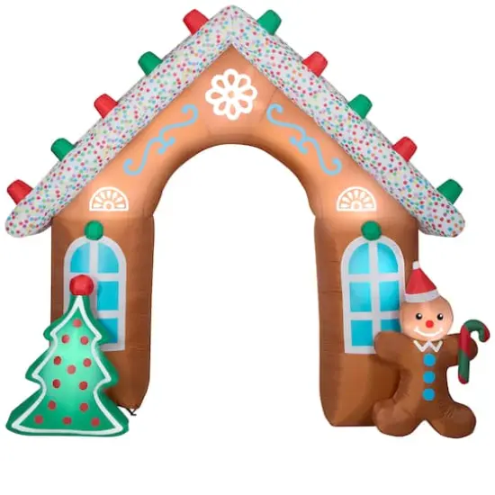 8.5ft. Airblown&reg; Inflatable Christmas Gingerbread Archway {1}