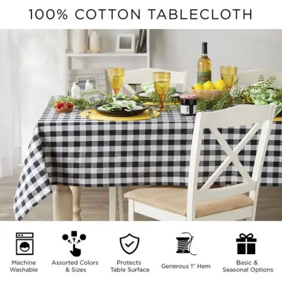 DII&reg; Red French Stripe Tablecloth 60x120 {8}
