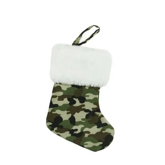 7" Camouflage Mini Christmas Stocking {3}