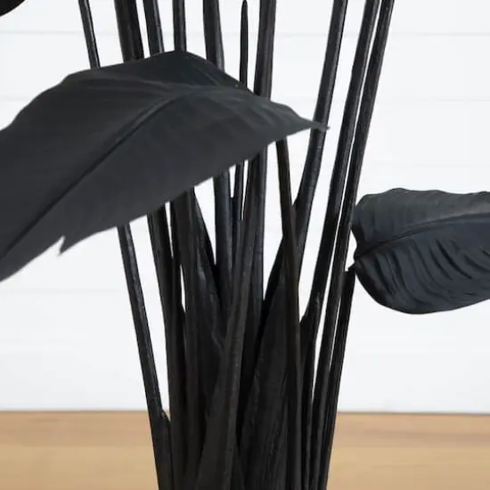 6ft. Artificial Halloween Black Travelers Palm Tree {5}