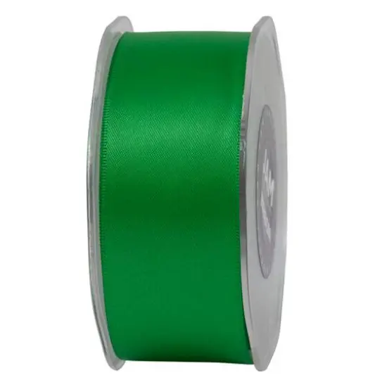 JAM Paper 1.5" x 25yd. Double Faced Satin Ribbon Emerald {7}