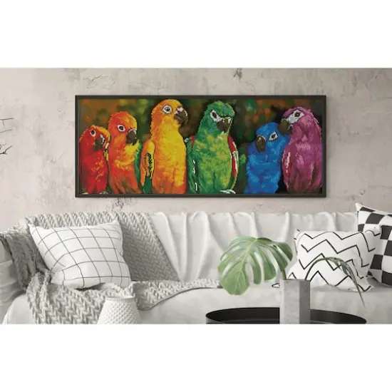Diamond Dotz&reg; Intermediate Rainbow Parrots Diamond Painting Kit {5}