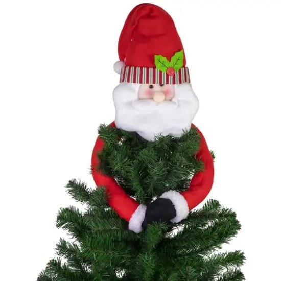 27" Unlit Plush Santa Claus Christmas Tree Topper {7}