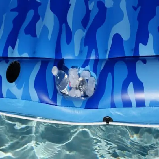 7ft. Inflatable Blue Camouflage Sumo Sized Swimming Pool Raft {4}