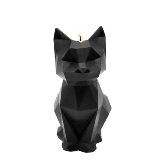 6" Black Geometric Cat Unscented Candle by Ashland&reg; {4}