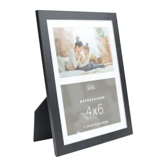 Expressions&trade; 2 Opening 4" x 6" Black Collage Frame by Studio D&eacute;cor&reg; {5}