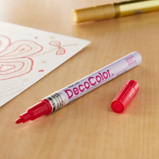 DecoColor&reg; Fine Tip Acrylic Paint Marker Red {3}