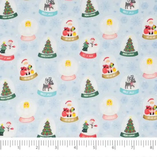 SINGER Christmas Snowglobes Cotton Fabric {3}