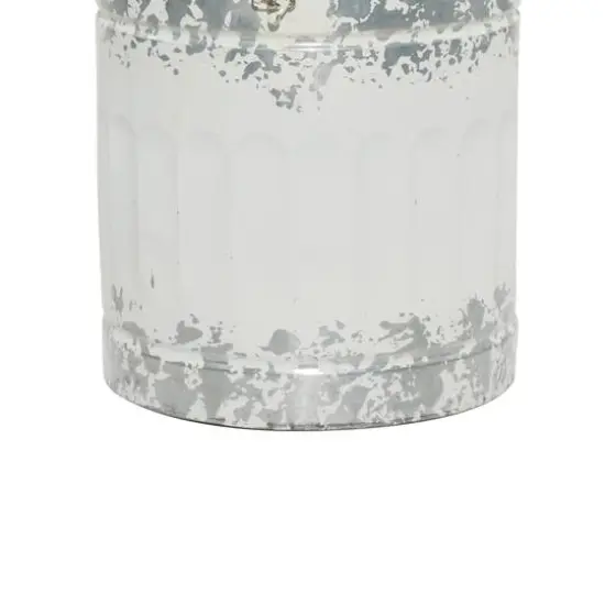 Distressed White Metal Farmhouse Decorative Jar, 2ct. {7}
