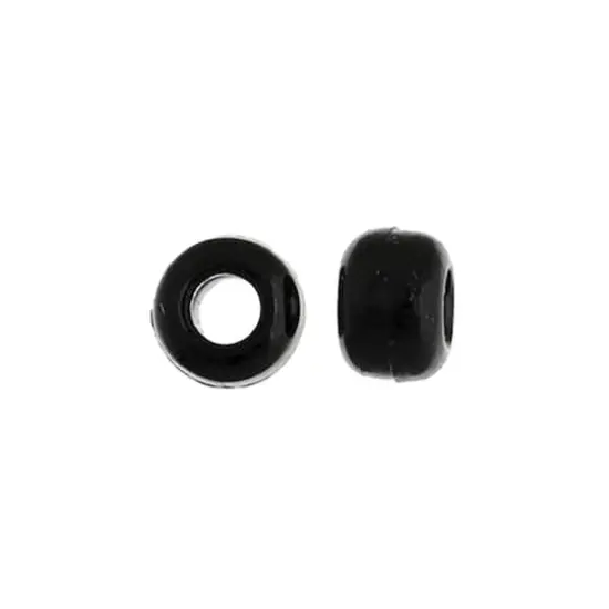 John Bead 9mm Opaque Plastic Pony Beads, 1,000ct. Black {4}