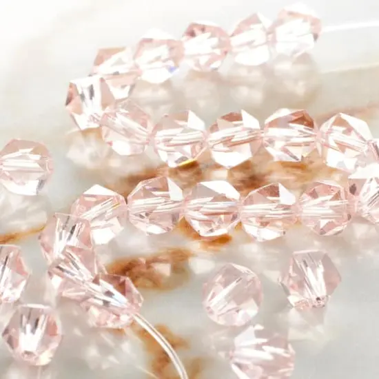Pink Triangle Cut Glass Beads, 6mm by Bead Landing&trade; {3}