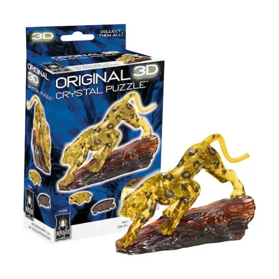 3D Crystal Puzzle - Leopard: 39 Pcs {3}