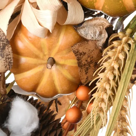 36" Autumn Pine Nut Swag with Pinecones {5}