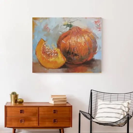 Pumpkin Still Life Canvas Wall Art {3}