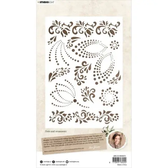 Studio Light Essentials No.75 Dots & Ornaments Stencil {3}