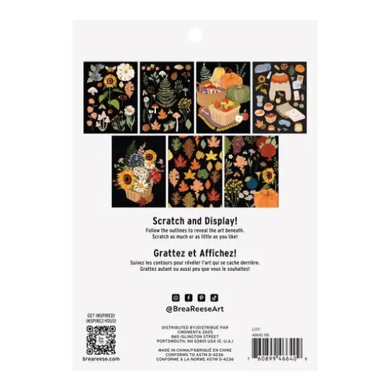 Brea Reese&trade; 6" x 8" Fall Foraging Scratch Art Paper Pad {6}