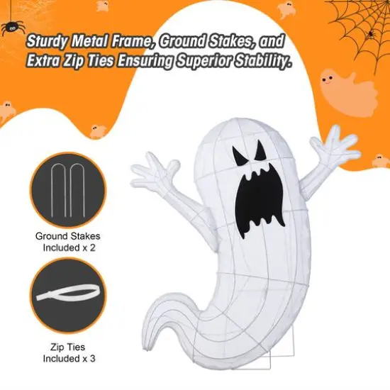 Glitzhome® 35.5"H Lighted Halloween 2.5D Ghosts Outdoor Decor {8}