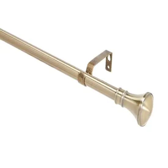 Home Details Trumpet Curtain Rod Antique Brass {1}