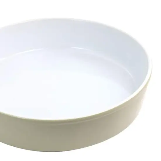 Martha Stewart 10.2" Beige Ceramic Pie Pan {3}