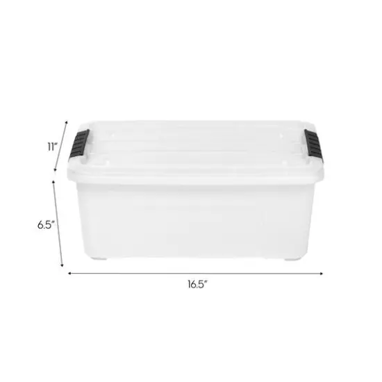 IRIS Stack & Pull&trade; Plastic Storage Boxes Translucent {5}