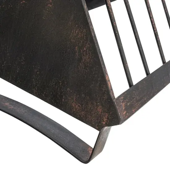 Hello Honey&reg; 24" Distressed Black Rustic Farmhouse Metal Dish Rack {5}