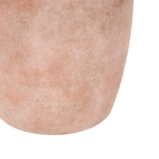 12" Pink Antique-Style Ceramic Vase with Handles {6}