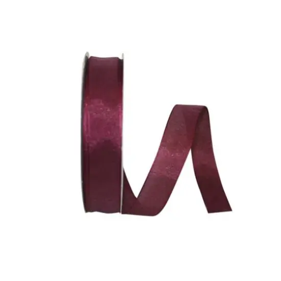 Reliant 7/8" x 50yd. Linen Touch Mono Solid Ribbon Burgundy {1}