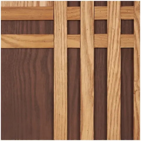 24" Brown Wooden Geometric Handmade Two-Toned Wall D&eacute;cor Set {5}