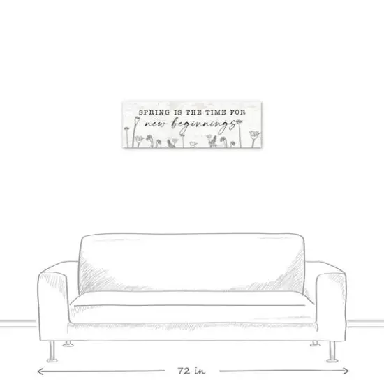 Spring Time New Beginnings 12" x 36" Canvas Wall Art {6}