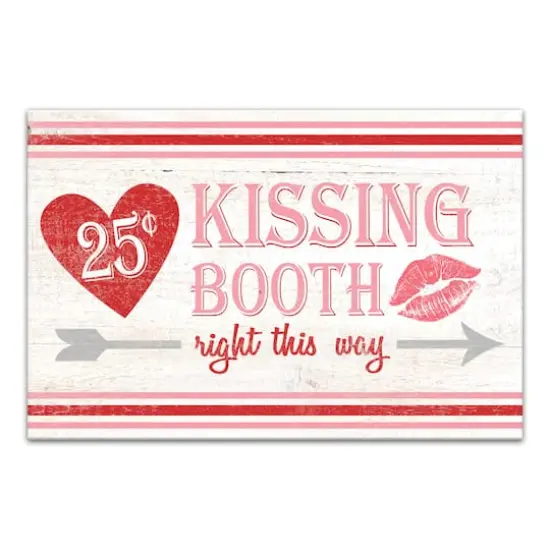 Kissing Booth 12" x 18" Canvas Wall Art {1}
