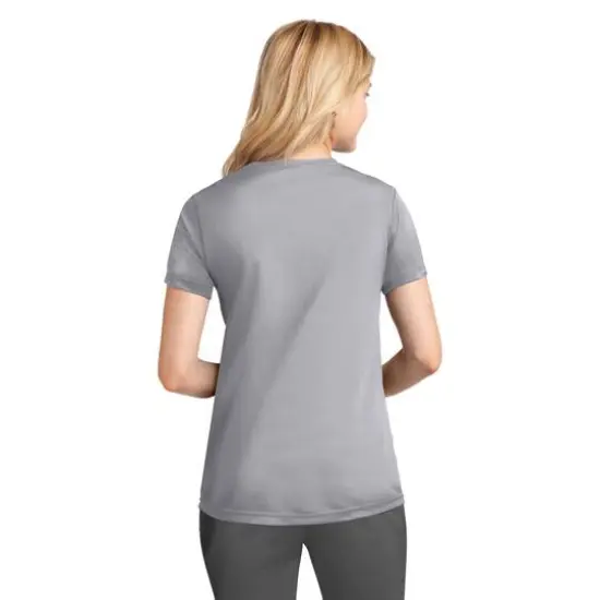 Port & Company&reg; Ladies Performance T-Shirt Silver {5}