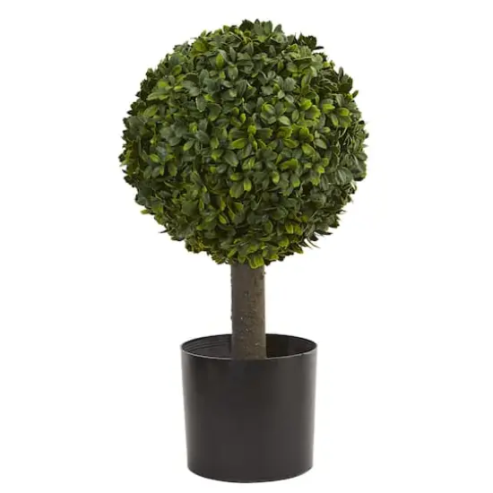 21" Potted Boxwood Ball Topiary Tree {1}