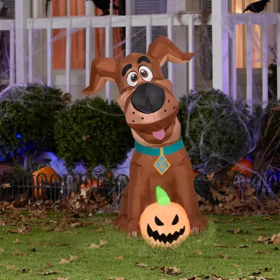 3.5ft. Airblown&reg; Inflatable Halloween Puppy Scooby-Doo with Pumpkin {3}