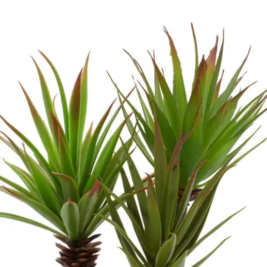 11" Contemporary Style Artificial Succulent in White Ceramic Pot {5}