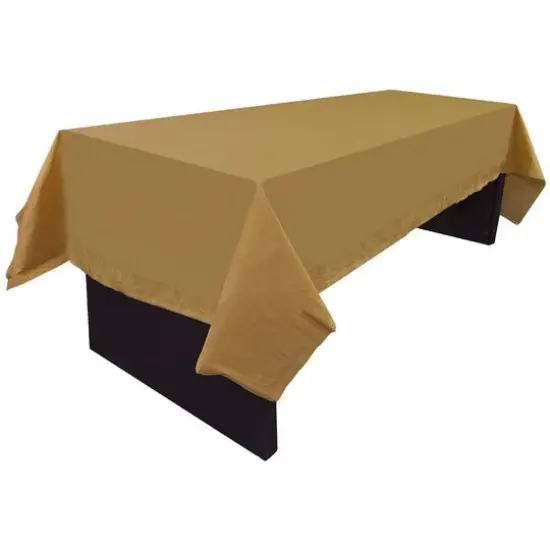 JAM Paper 108" Rectangular Plastic Lined Paper Table Cover Gold {5}