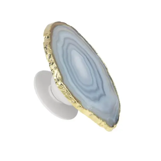 Agate Slice Gold Trim Phone Grip Natural {1}