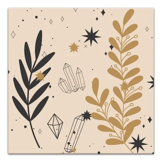 Leaf Crystals 7 24" x 24" Canvas Wall Art {1}