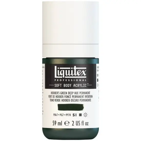 Liquitex&reg; Professional Soft Body Acrylic Bottle, 2oz. Hooker's Green Deep Hue Permanent {8}