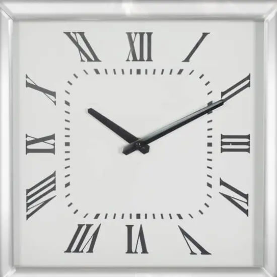 Silver Glam Wood Wall Clock, 20" x 20" {5}